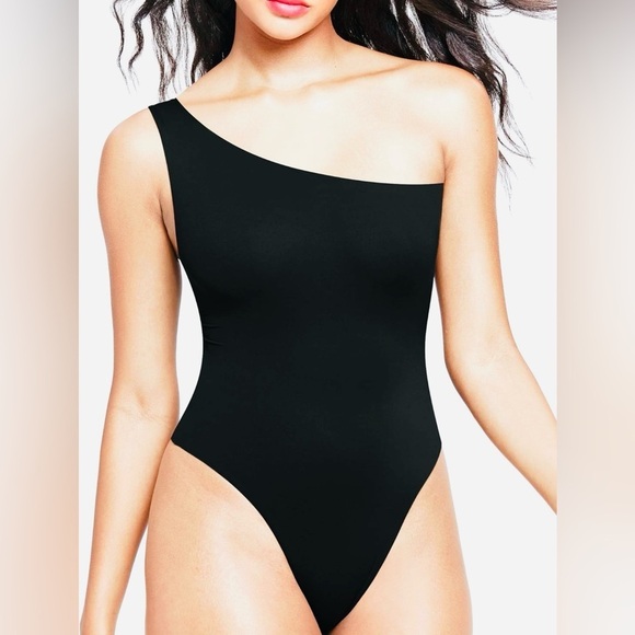 Other - One shoulder black swimsuit NWOT